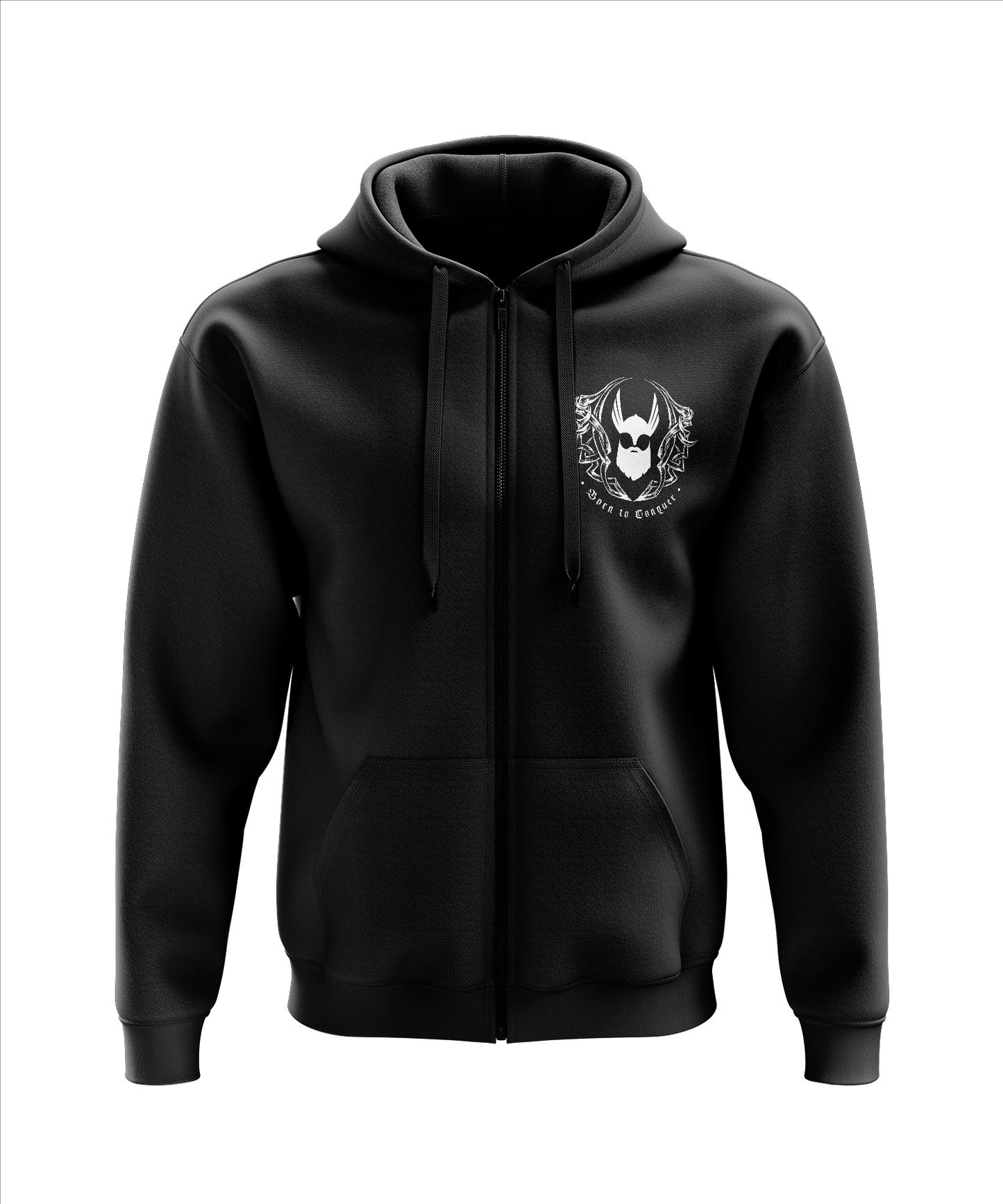 Born to Conquer – Kapuzenjacke mit Reißverschluss