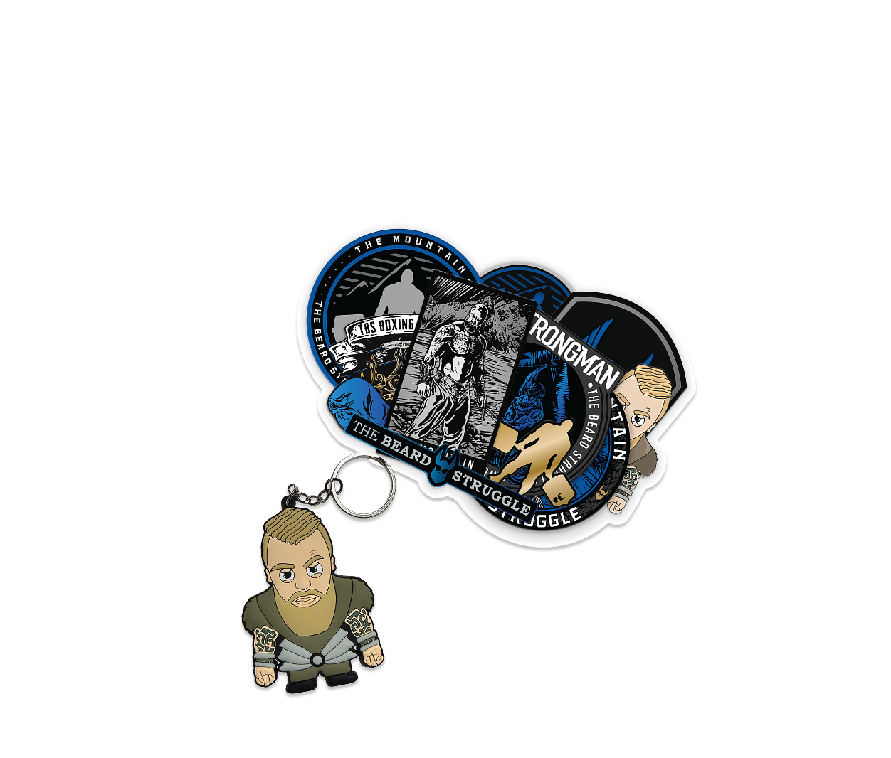 Berg-Schlüsselanhänger + Sticker-Paket