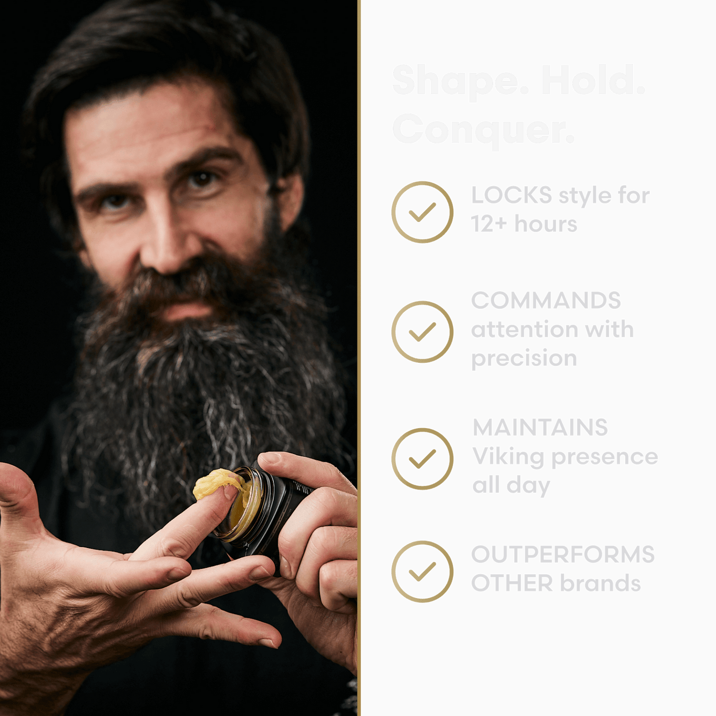 Transparentes Schnurrbartwachs für natürlichen Halt