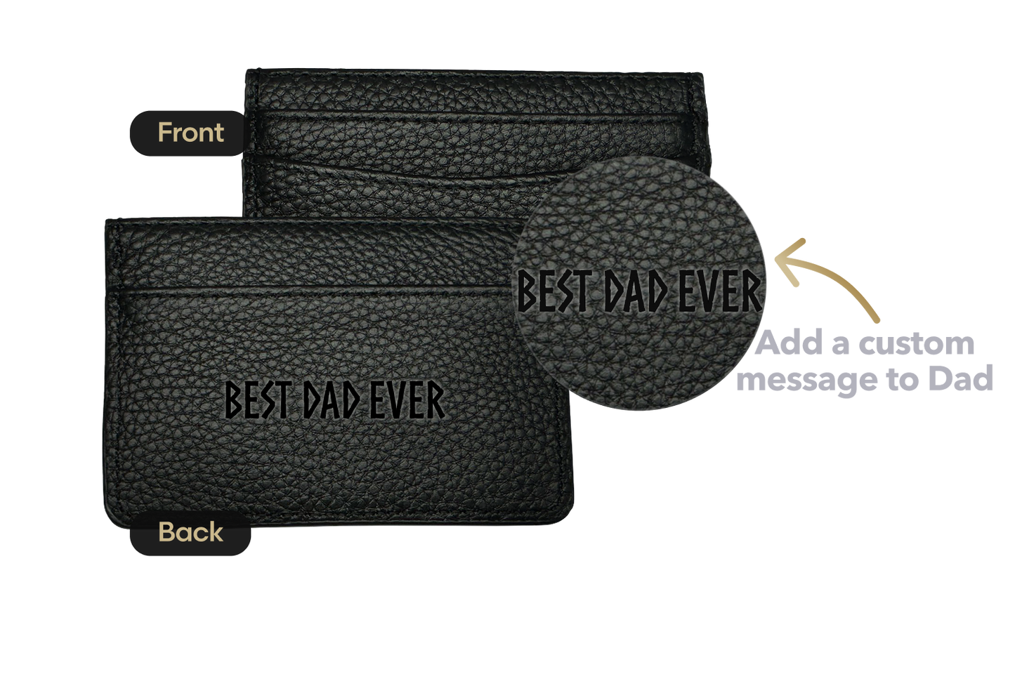 Kartenetui aus schwarzem Leder