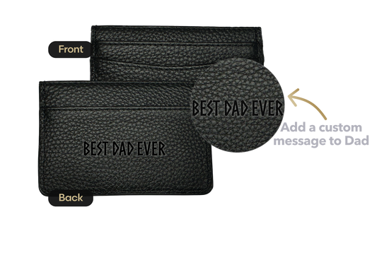 Kartenetui aus schwarzem Leder