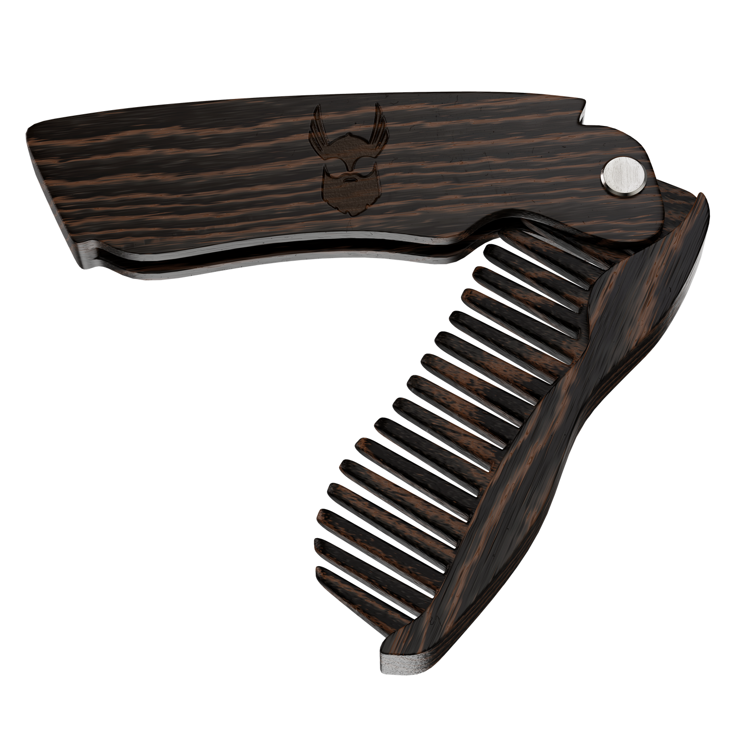 Klappbarer Bartkamm aus Holz