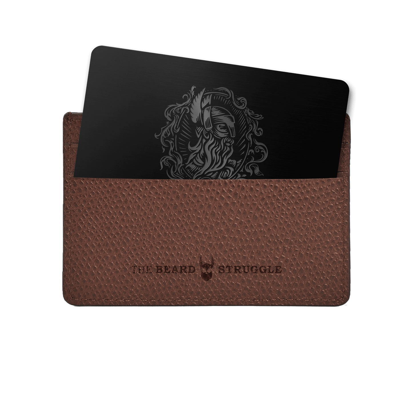 Braunes Kartenetui aus Leder