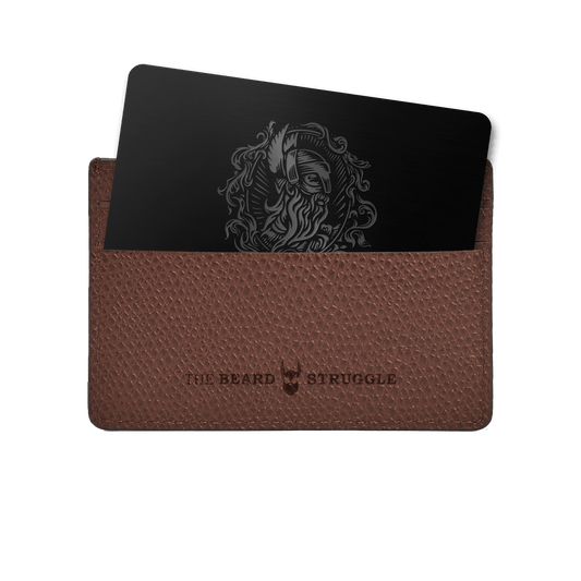 Braunes Kartenetui aus Leder