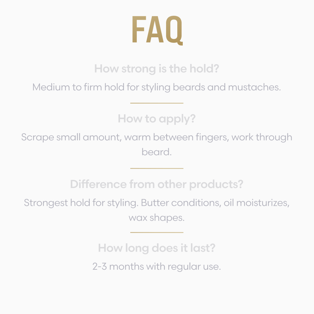 Bart- und Schnurrbartwachs für Herren